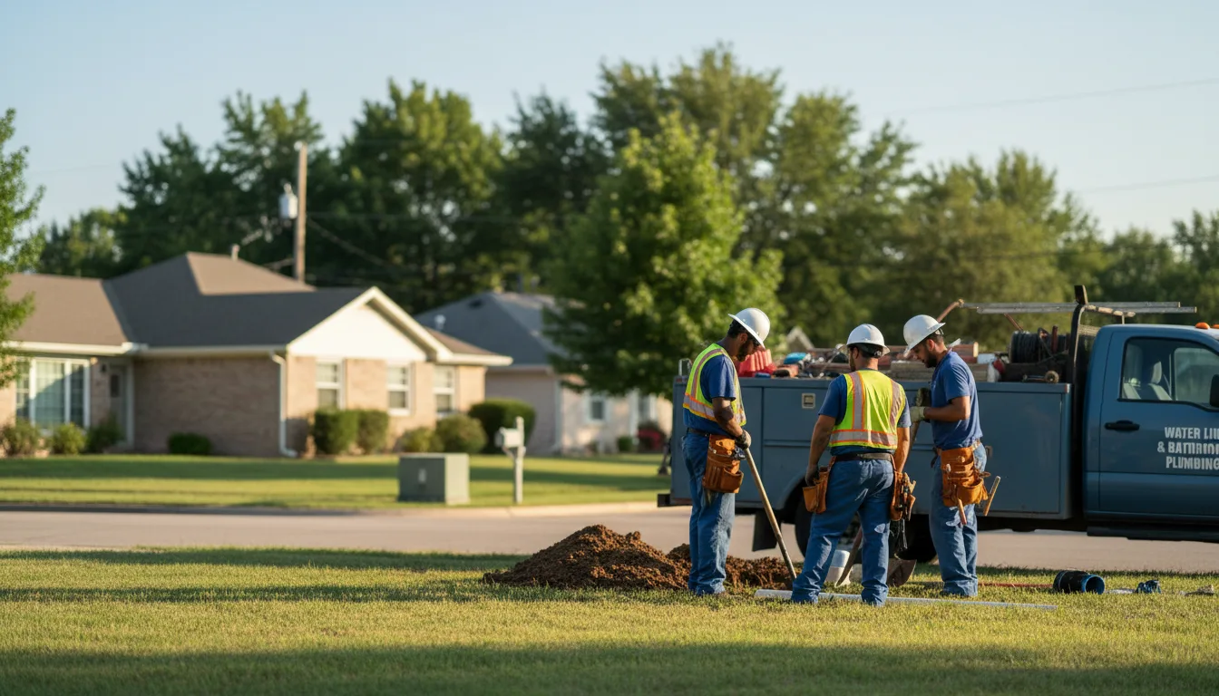 Residential water line and bathroom plumbing service in Mauk, GA